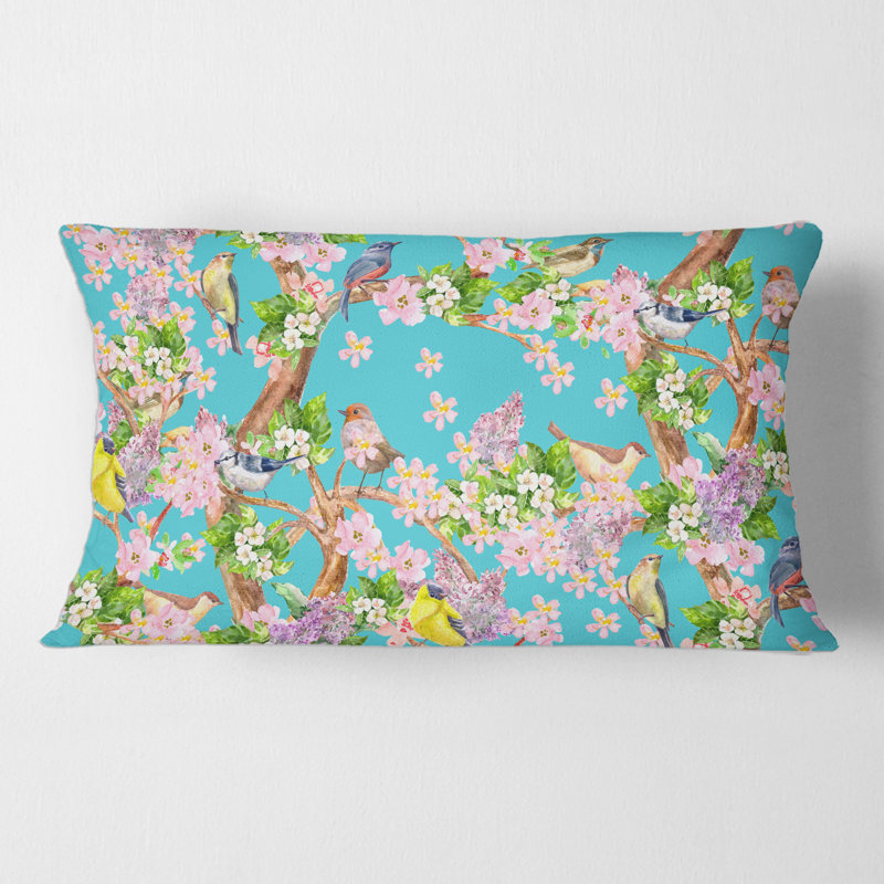 Housse et coussin rectangulaires Little Birds Sitting on Flow