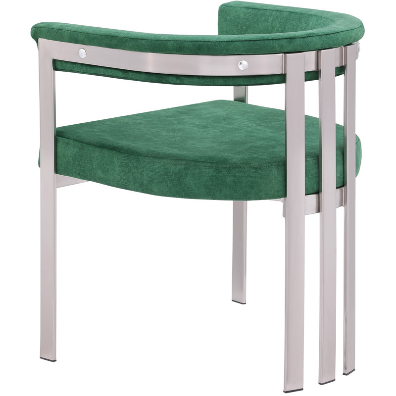 Fauteuil en velours Marcello Kenlea, Velours vert
