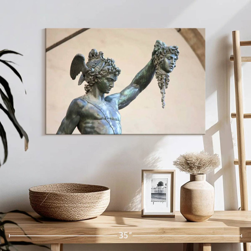 Statue Kelan Perseus et Medusa, H 16 po x l 24 po