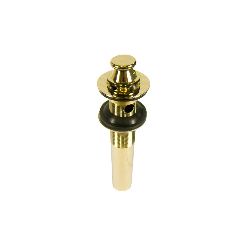 Lift and Turn Tub Drain with Overflow, Polished Brass