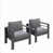 Coussin gris foncé / structure grise