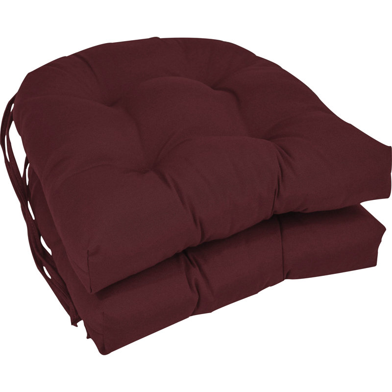 Coussin de chaise de salle à manger d'intérieur de 16 po, Bourgogne