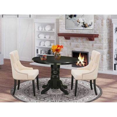 Mckinzie Rubberwood Solid Wood Dining Set by Canora Grey