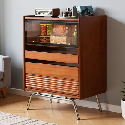 Commode d'appoint rétro avec rangement multifonctionnel