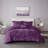 Luxury Bedding Sets, Velvet Polyester Full Queen, Modern Purple Home