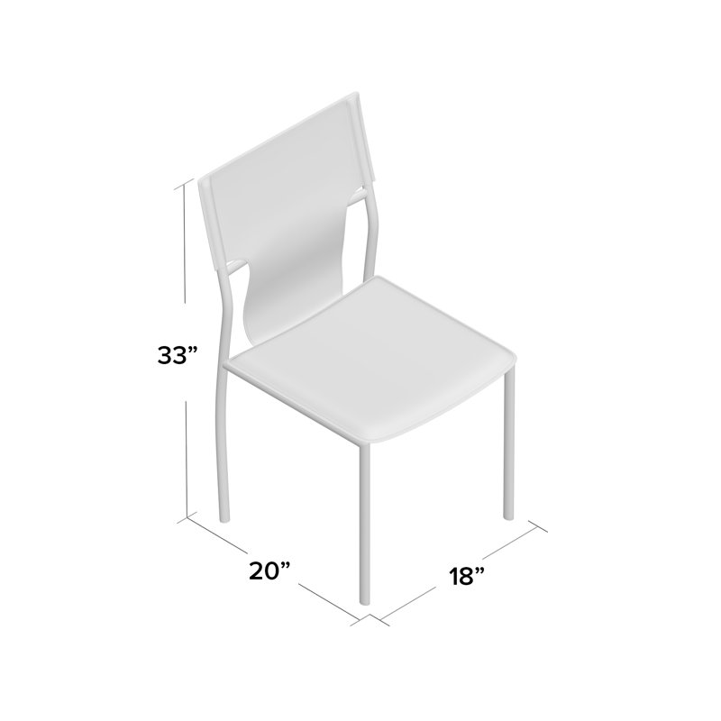 Zella 18.5'' H Upholstered Metal Side Chair, Dark Brown