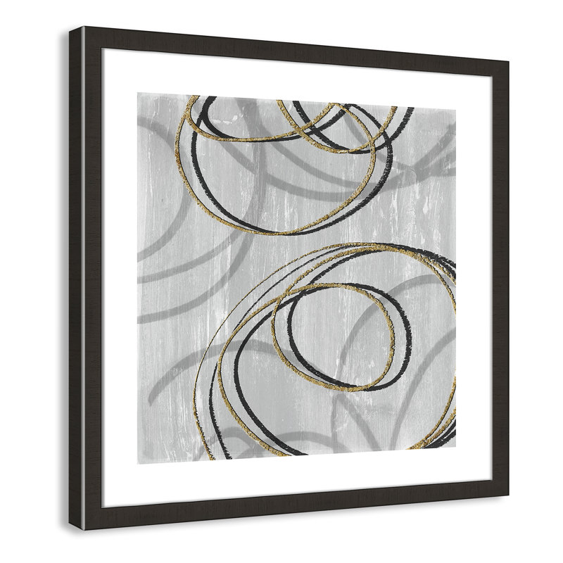 Éléments en mouvement - impression encadrée, Expresso sombre, H 24 po x l 24 po x P 2 po