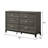 Aarit 6-Drawer Double Dresser in Weathered Gray