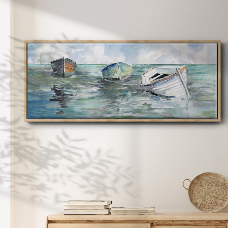 «Caught at Low Tide I», toile encadrée, H 20 po x l 50 po