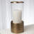Plaid Etched Glass Hurricane-Antique Brass