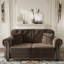 63"Upholstered Velvet Sofa With Nailhead Trim And Rolled Armrests,Mid-Century Modern Chesterfield Sofa With Button  Tufted,Includes 2 Pillows-1835863360