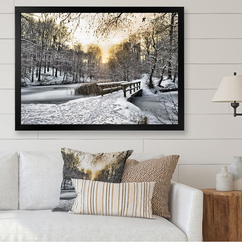 Erdrich - Décoration murale traditionnelle sur toile, Toile avec cadre noir, H 8 po x l 12 po x P 1 po