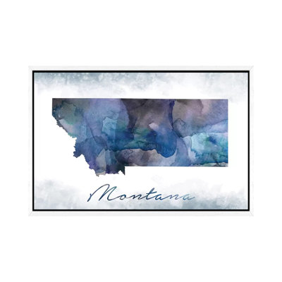 Montana State Bluish - Print on Canvas
