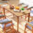 Rectangular Outdoor Dining Table 4-6 People Large Acacia Wood Patio Bistro Table
