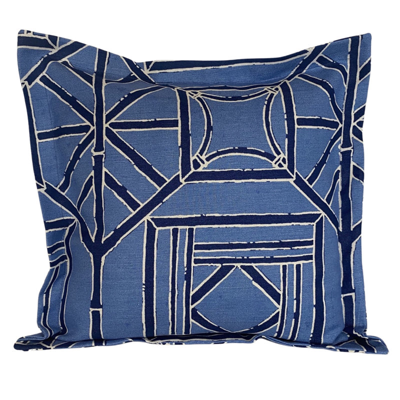 Geometric Cotton Blend Reversible Pillow Cover