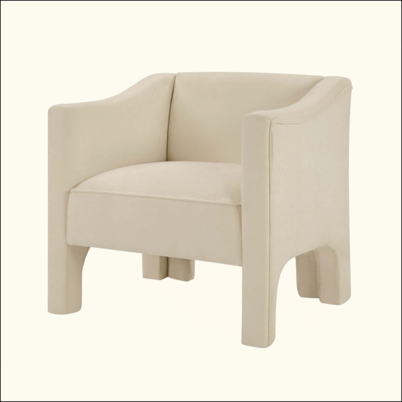 Fauteuil rembourré Modern, Beige