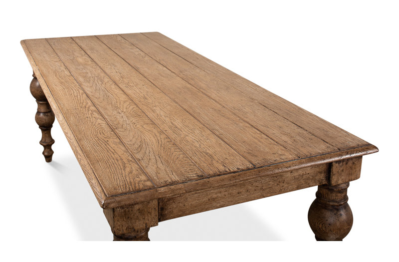 Bixby Pine Wood Dining Table, Tan