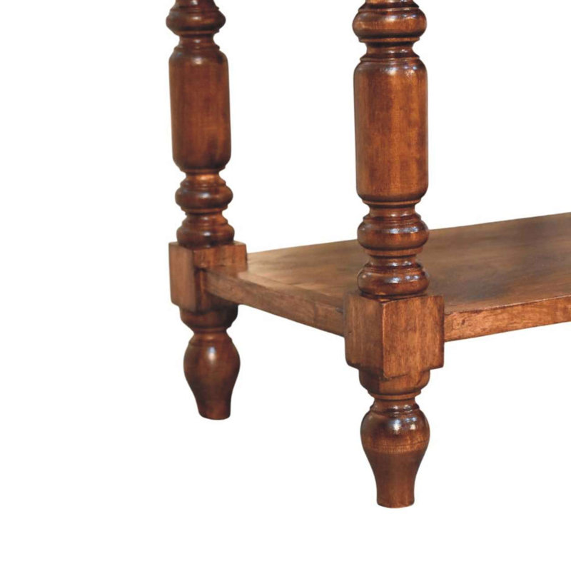 Table d'appoint à pieds tournés avec tablettes