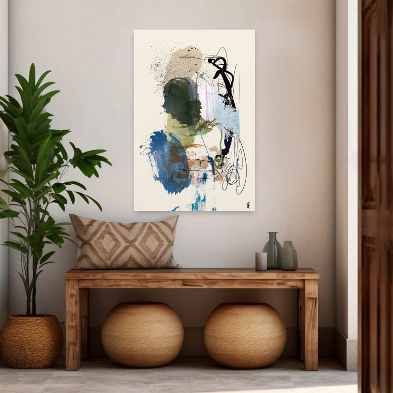 Art contemporain contemporain abstrait, H 48 po x l 32 po
