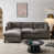 Grey Chenille-One Ottoman est en rupture de stock