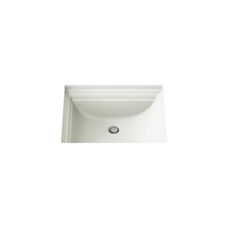 Memoirs Vitreous China Rectangular Undermount Bathroom Sink with Overflow, Dune