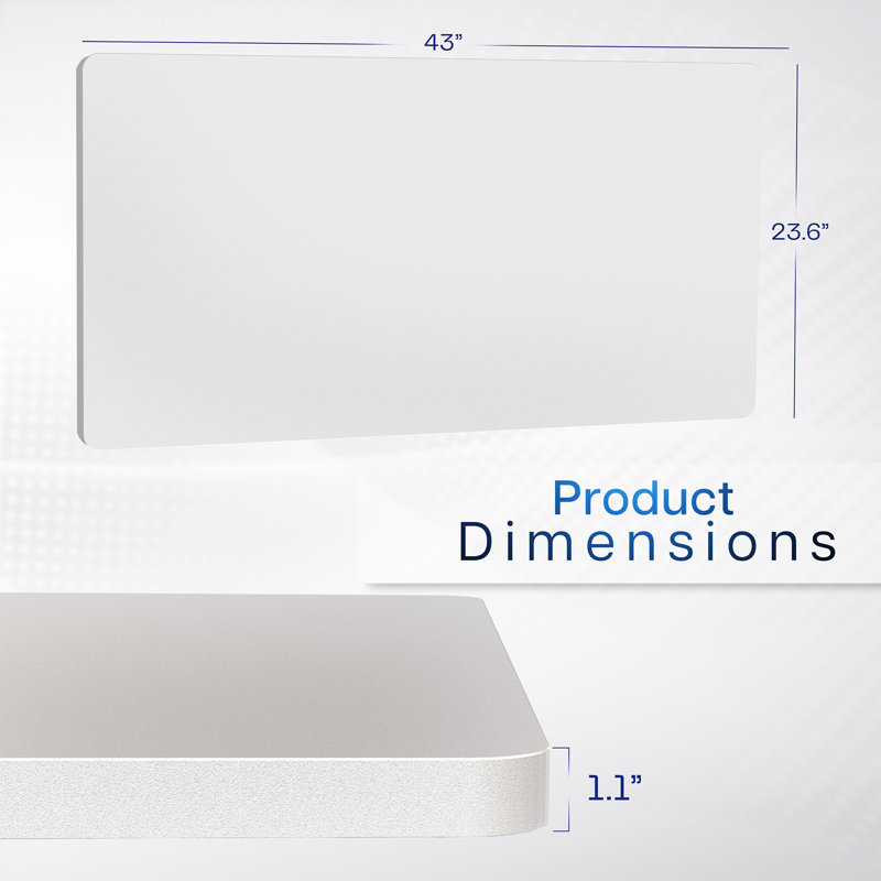 De table, Blanc, 1-Piece, 43" x 24"