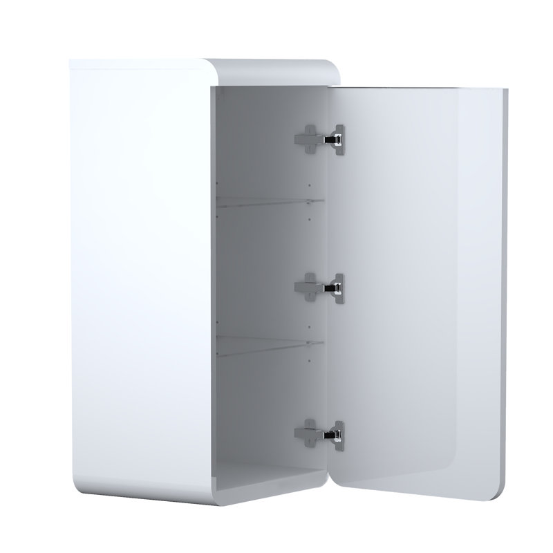 Mocca Bathroom Cabinet, Arctic White, Right