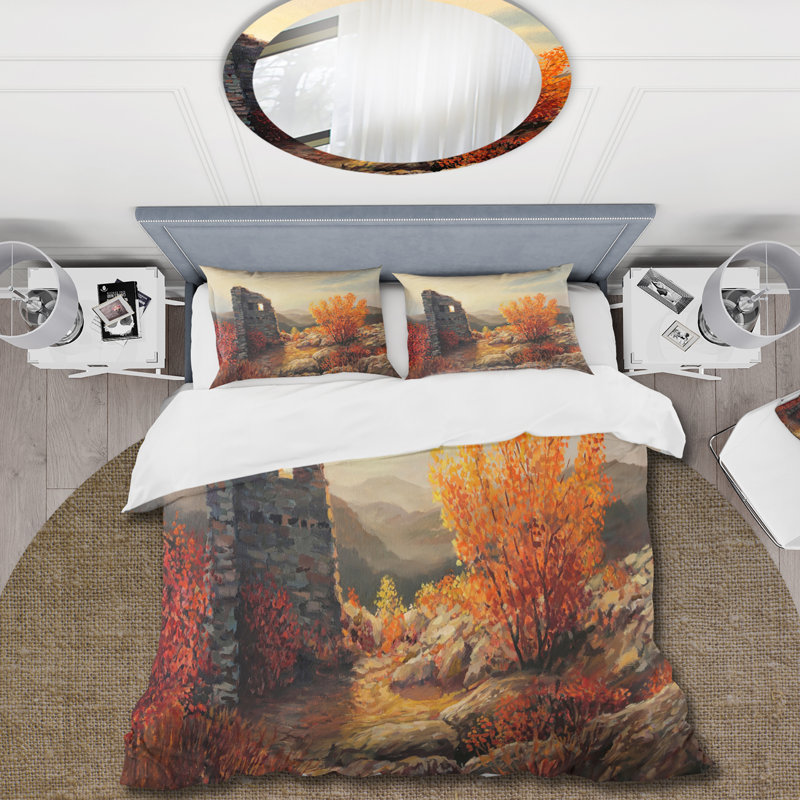 Ensemble de housse de couette Farmhouse, Housse de couette simple + 1 taie décorative stan