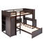 Lit mezzanine avec tablettes, bureau et garde-robe Sdalone