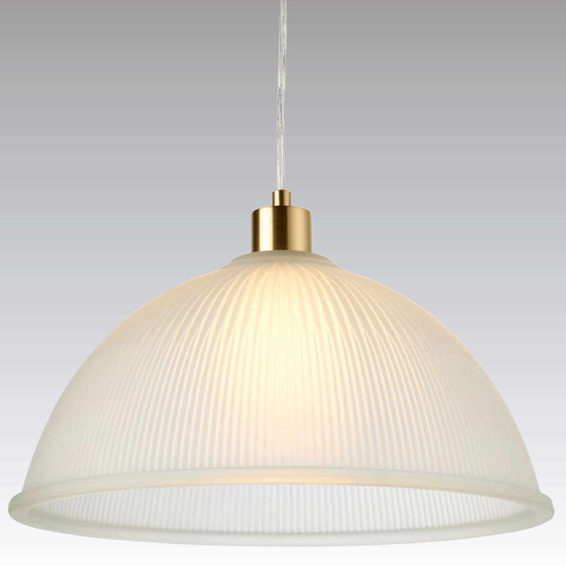 Ayeza 1 - Light Satin Brass Dome Pendant