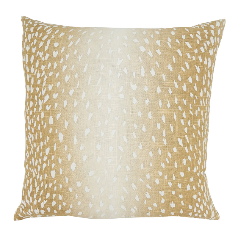 Coussin en lin Antelope Collection, Duvet, H 16 po x l 16 po, Carré