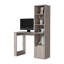 Bureau d'ordinateur Anson avec bibliothèque à 4 niveaux et armoire à 1 porte