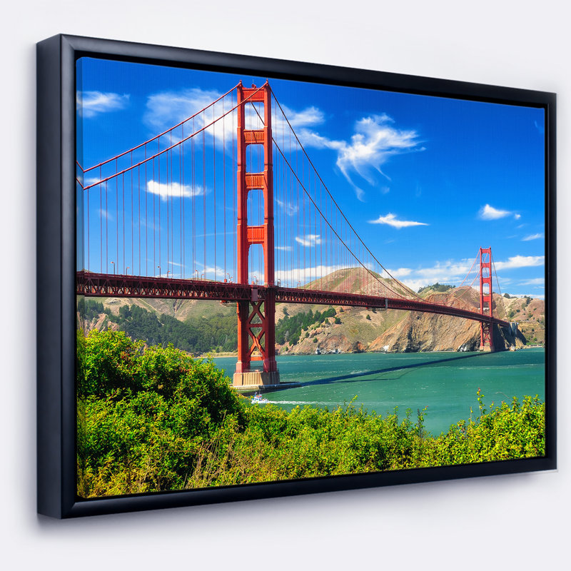 «San Francisco Golden Gate», reproduction de photo sur toile tendue encadrée, H 12 po x l 20 po x P 1 po