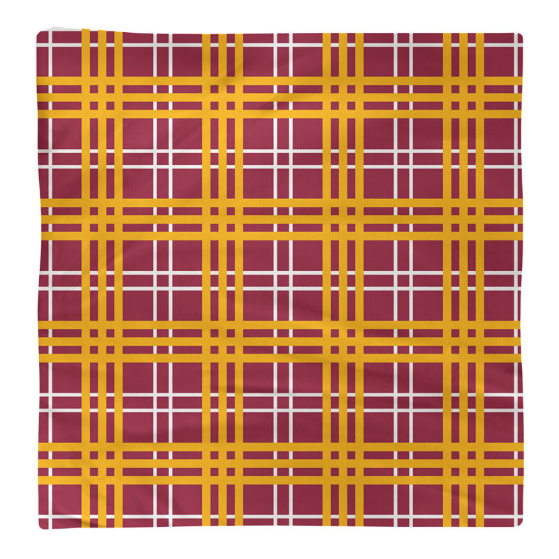 Serviette de table de luxe en Arizona, Rouge / Blanc / Jaune, 10 po x 10 po, Coton