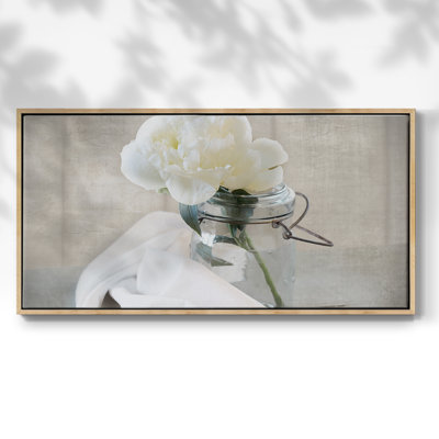 Pot Mason Bloom I - Toile tendue avec châssis encadré - Prêt à être accroché