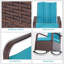 Chaise berçante d'extérieur en osier Jayovanni-1737605114