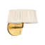 Luminaire mural / pour salle de bain Andrewson en or brossé 7 po avec abat-jour en lin blanc plissé Andrewson-1116106836-1116106839
