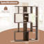 Open-Back Geometric Bookshelf Home 6-Cube Large Bookcase-1134489999