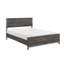 Mobilier de chambre à coucher moderne et élégant 1 pièce beau lit brun et argent antique-1658804566