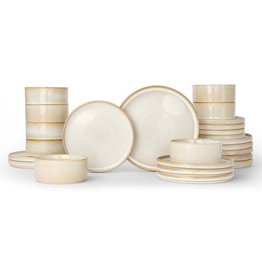 Famiware 24 Piece Dinnerware Sets, Dish Sets for 8
