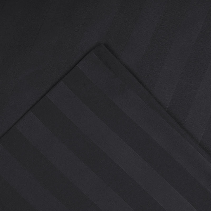 Aspire Homeware Ultra Soft & Breathable Microfiber Striped Pillowcase (Pack Of 2), Charcoal