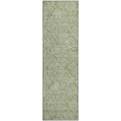 Premium Machine Washable Prisco Green Rug