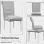 Ensemble de 2 chaises d'appoint en velours gris et blanc à finition brillante élisaveta