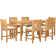 Rectangular 6 - Person 55" Long Teak Bar Height Dining Set with Cushions