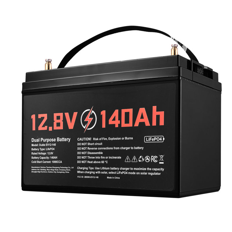 12V 140Ah Dual Purpose LiFePO4 Lithium Battery, 1000 CCA Group 31, Lithium-ion Starter Battery Plus Deep Cycle, Built-in Smart BMS, Car Start-Stop, for Automotive, Trolling Motor, Marine, RV