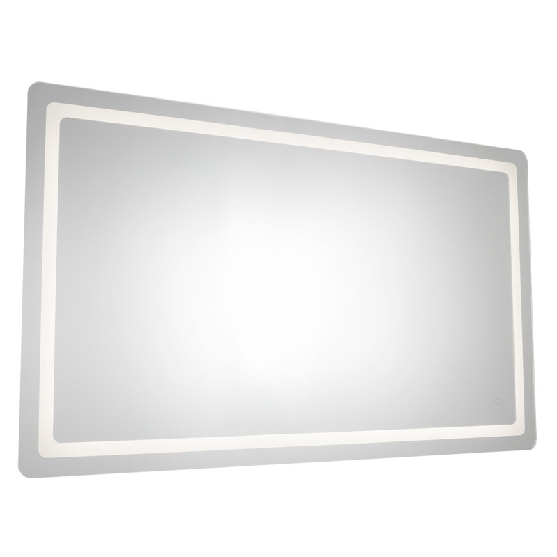 Seneca Rectangle Lighted Wall Mirror, 36"H x 60"W x 1.75"D