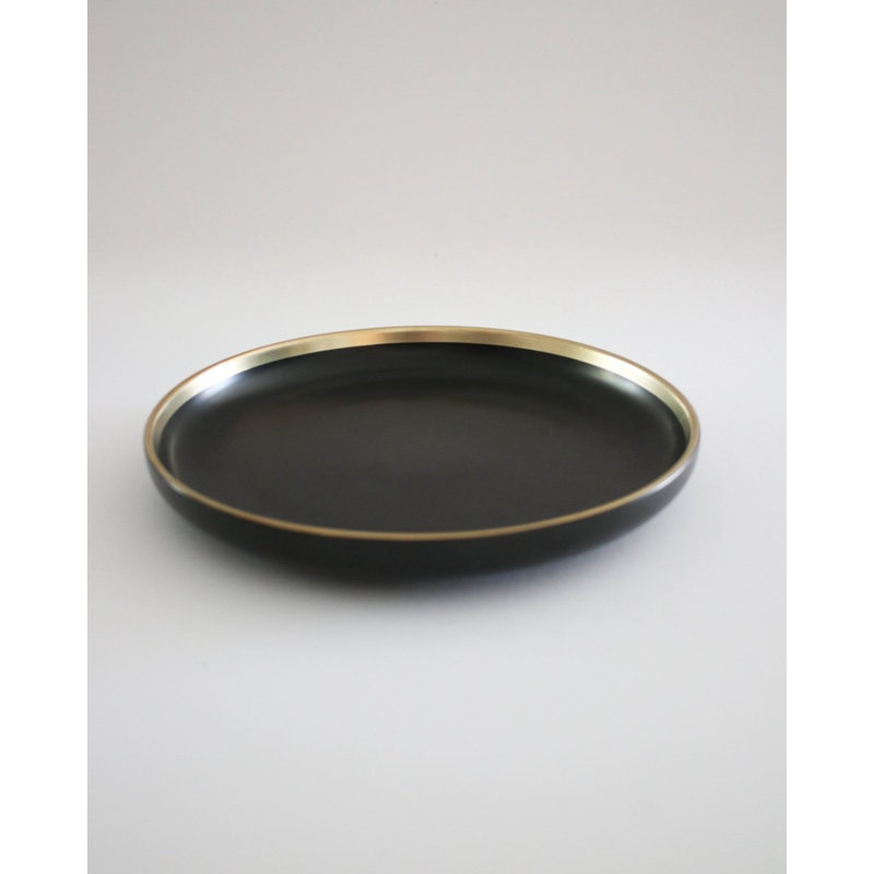 «The Luxury Collection» avec garniture - petite assiette 8 po, Noir et or