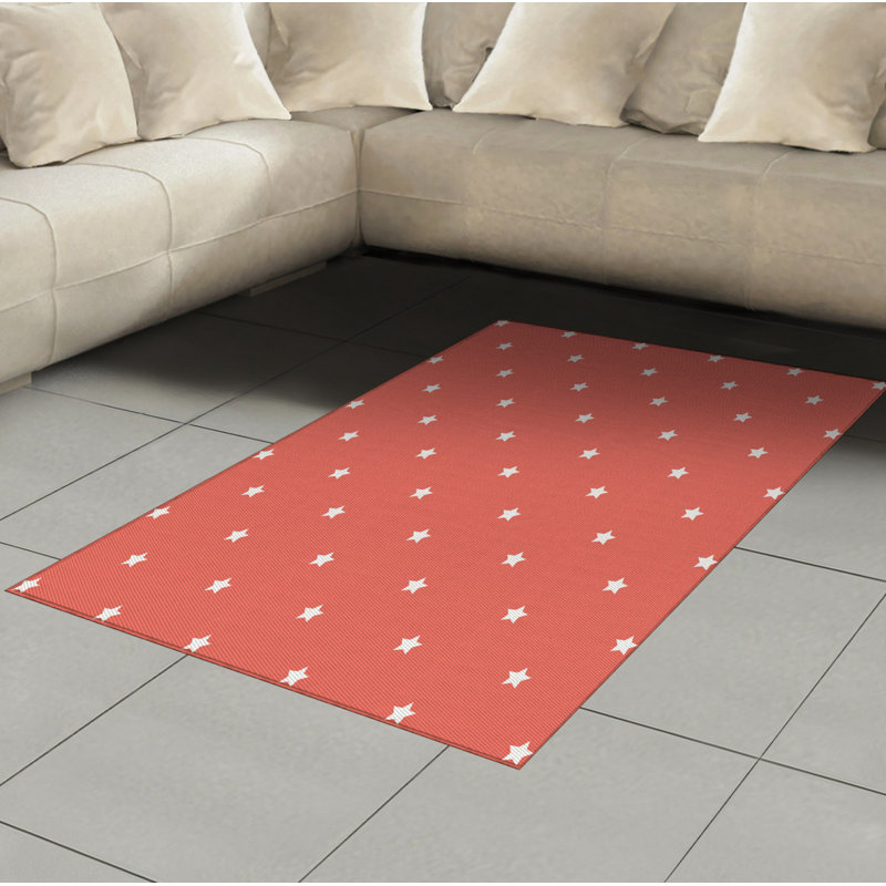Coral High Density Long Fiber Poly Threads Decorative Area Rug Carpet, Rectangle 4' x 5'8"