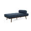 Chaise longue à boutons en bleu marine avec coussin moelleux d'inspiration Mid-Century