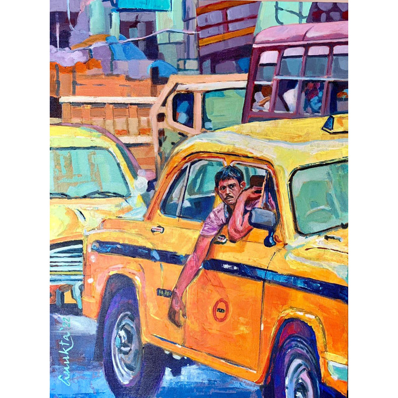 La peinture acrylique de l'attente | Sur toile | Par Anukta Mukherjee Ghosh